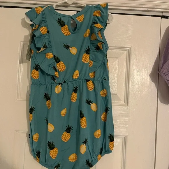 Kyte BABY Blue Pineapple Print Romper - Picture 5 of 5